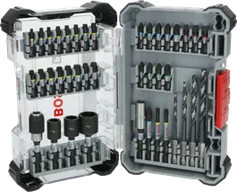 Coffret Bosch PRO Impact Metal 40 pièces avec forets et embouts de tournevis.