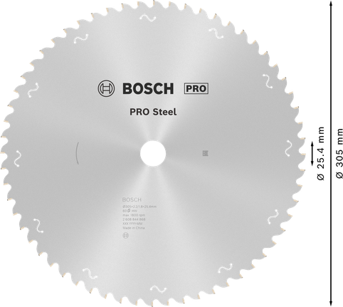 Lame de scie circulaire Bosch PRO en acier 305 mm T60.