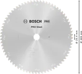 Lame de scie circulaire Bosch PRO en acier 305 mm T72.