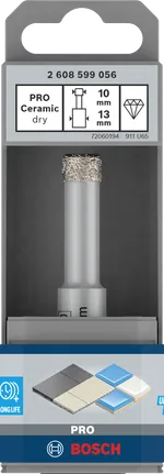 Foret à sec Bosch PRO Ceramic 10 × 33 × 13 mm.