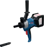 Mélangeur de boue sans fil Bosch GRW 18V-120 avec poignée latérale.