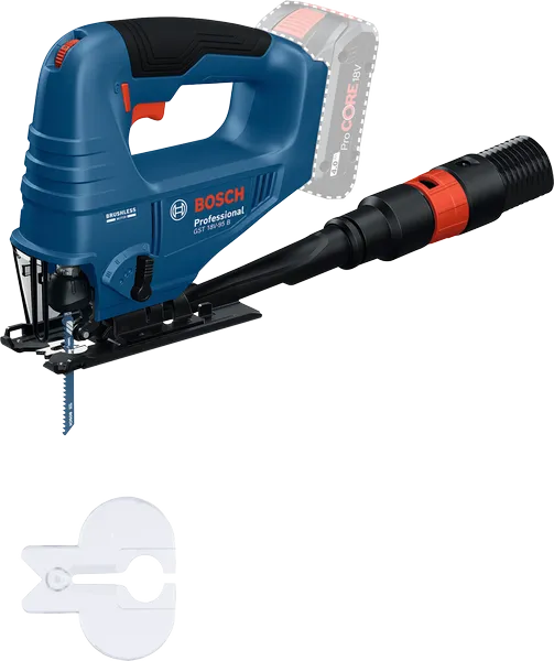 Scie sauteuse sans fil Bosch GST 18V-95 B avec aspiration de poussière.