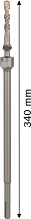 Adaptateur Bosch PRO SDS plus M16, longueur 340 mm.