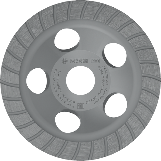 Tête de meulage multi-matériaux Bosch PRO, diamètre 125 mm.