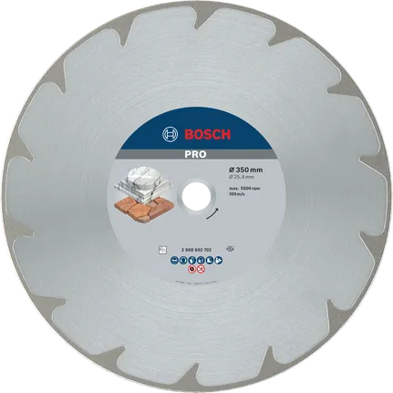 Disque diamanté Bosch PRO Marble pour la coupe de pierre, 350 mm.