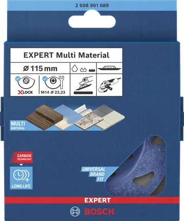 Tête de meulage carbure multi-matériaux Bosch EXPERT 115 mm.