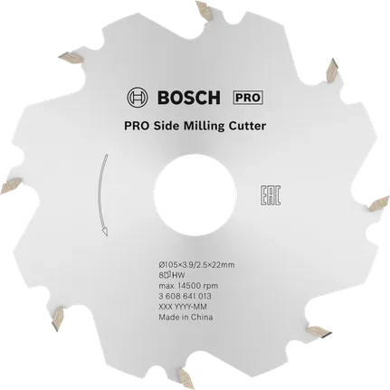 Fraise latérale Bosch PRO 105 mm, 8 dents.
