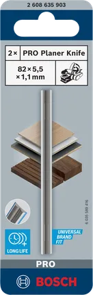 Lame de rabot Bosch PRO 82 × 5,5 × 1,1 mm.