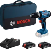Ensemble de perceuse sans fil Bosch GSB 18V-25 avec batteries.