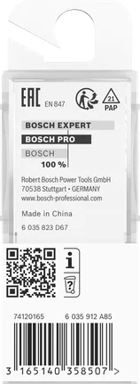 Fraise à défoncer droite Bosch PRO 18 × 24,6 mm, tige de 8 mm.