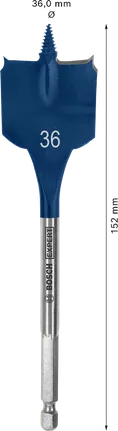 Foret plat Bosch EXPERT Self Cut Speed 36 x 152 mm.