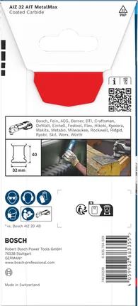 Lame plongeante Bosch EXPERT AIZ 32 AIT MetalMax 32×40 mm.