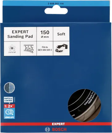 Disque de ponçage multi-trous Bosch EXPERT souple 150 mm pour GEX 18V-150-3.