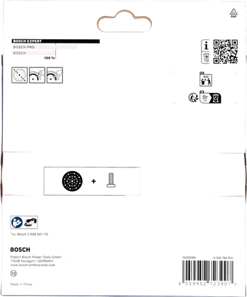 Plateau de ponçage multi-trous Bosch EXPERT dur 150 mm.