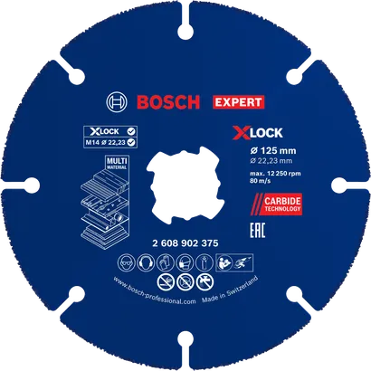 Disque à tronçonner carbure multi-matériaux Bosch EXPERT 125 mm.
