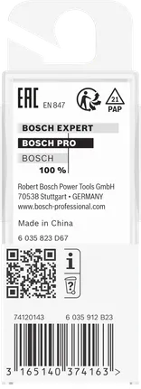 Fraise droite Bosch PRO 12,7 × 19,6 mm, tige de 6 mm.