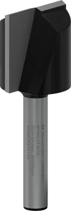 Fraise à défoncer droite Bosch PRO deux cannelures de 19 mm de diamètre.