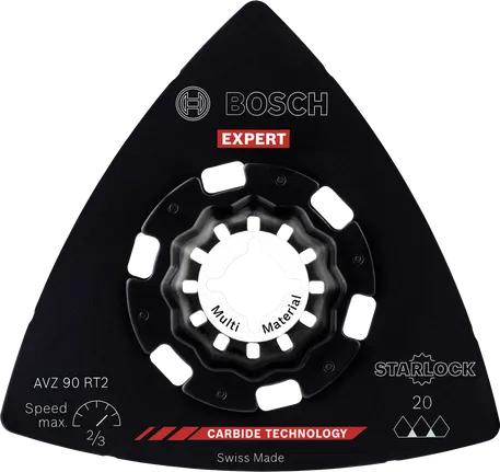 Plateau de ponçage carbure Bosch EXPERT AVZ 90 RT2, 90 mm.