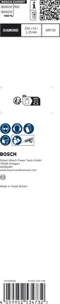 Lame de scie alternative diamantée Bosch EXPERT pour ciment et fonte.