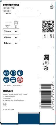 Rallonge d'arbre de scie cloche Bosch 11 mm 300 mm.