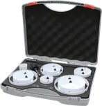 Ensemble de scies cloches filetées multi-matériaux Bosch dans un coffret.