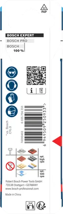 Emballage de forets Bosch EXPERT HEX-9 3 x 45 x 90 mm.