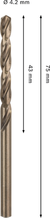 Foret Bosch PRO HSS-Co 4,2 mm en acier inoxydable.