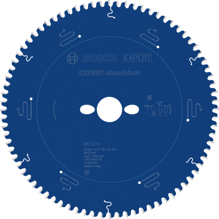 Lame de scie circulaire Bosch EXPERT Aluminium, 80 dents.
