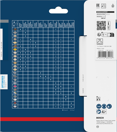 Emballage de la lame de scie circulaire sans fil Bosch EXPERT pour panneaux stratifiés.