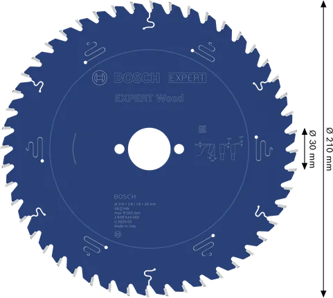 Lame de scie circulaire Bosch EXPERT pour bois, diamètre 210 mm.