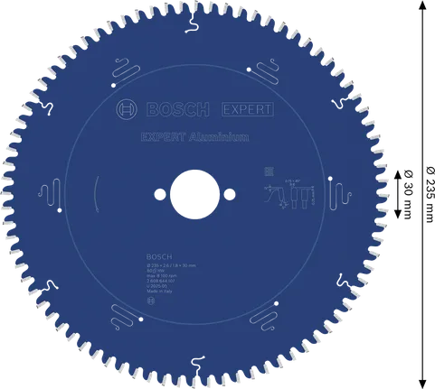 Lame de scie circulaire Bosch EXPERT Aluminium 235 mm T80.