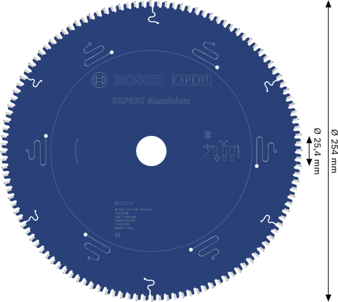 Lame de scie circulaire Bosch EXPERT en aluminium 254 mm T120.