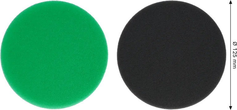 Ensemble d'éponges de polissage Bosch 125 mm pour la finition et la coupe.