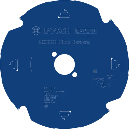 Lame de scie circulaire Bosch EXPERT Fibre Cement, diamètre 190 mm.