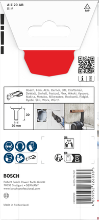 Lame de coupe multi-matériaux Bosch AIZ 20 AB 20×30 mm.