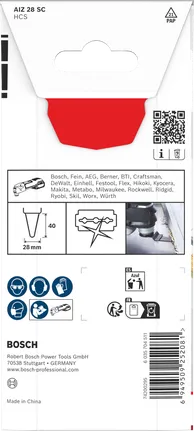 Lame de coupe plastique Bosch AIZ 28 SC 28×40 mm.