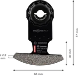Lame d'angle diamantée Bosch EXPERT MATI 68 RD4 pour la découpe.