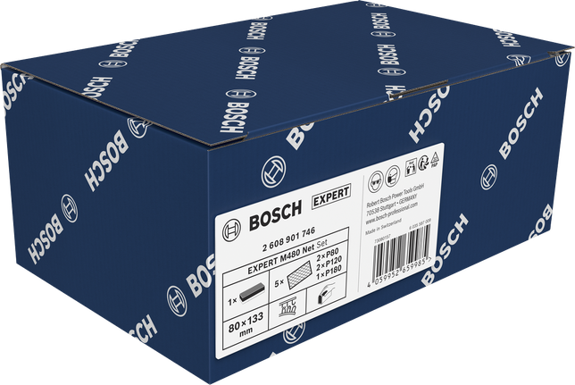 Bloc de ponçage Bosch EXPERT M480 Net Set 80x133 mm.