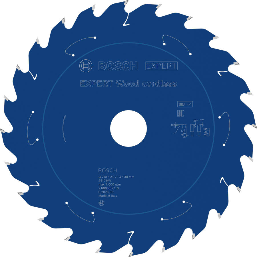 Lame de scie circulaire sans fil Bosch EXPERT Wood 210 mm.
