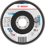 Disque à lamelles Bosch X451 125 mm G120 pour le ponçage multi-matériaux.