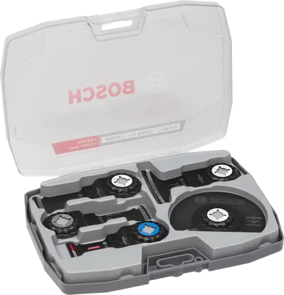 Ensemble de coupe Bosch 5 pièces pour applications multi-outils.