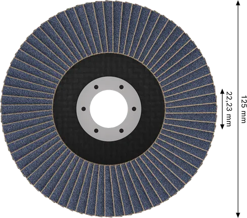 Disque à lamelles Bosch X451 125 mm G40 pour le meulage des métaux.