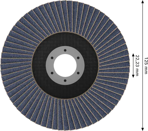 Disque à lamelles Bosch X451 125 mm G40 pour meuleuses d'angle.