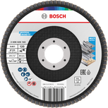Disque à lamelles Bosch X451 125 mm G120 pour matériaux multiples.