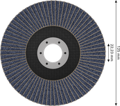 Disque à lamelles Bosch X451 125 mm G80 pour le meulage des métaux.