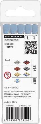 Jeu de forets multi-construction Bosch EXPERT HEX-9, 6 mm.