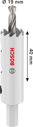 Scie cloche arborescente multi-matériaux Bosch 19x40 mm.