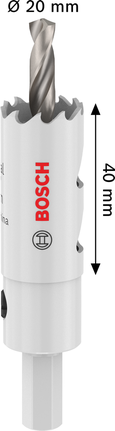 Scie cloche arborescente multi-matériaux Bosch , 20 x 40 mm.