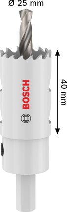 Scie cloche multi-matériaux Bosch diamètre 25 mm longueur 40 mm.