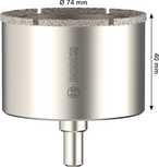 Scie cloche à carrelage Bosch 74 x 40 mm pour le perçage du carrelage.